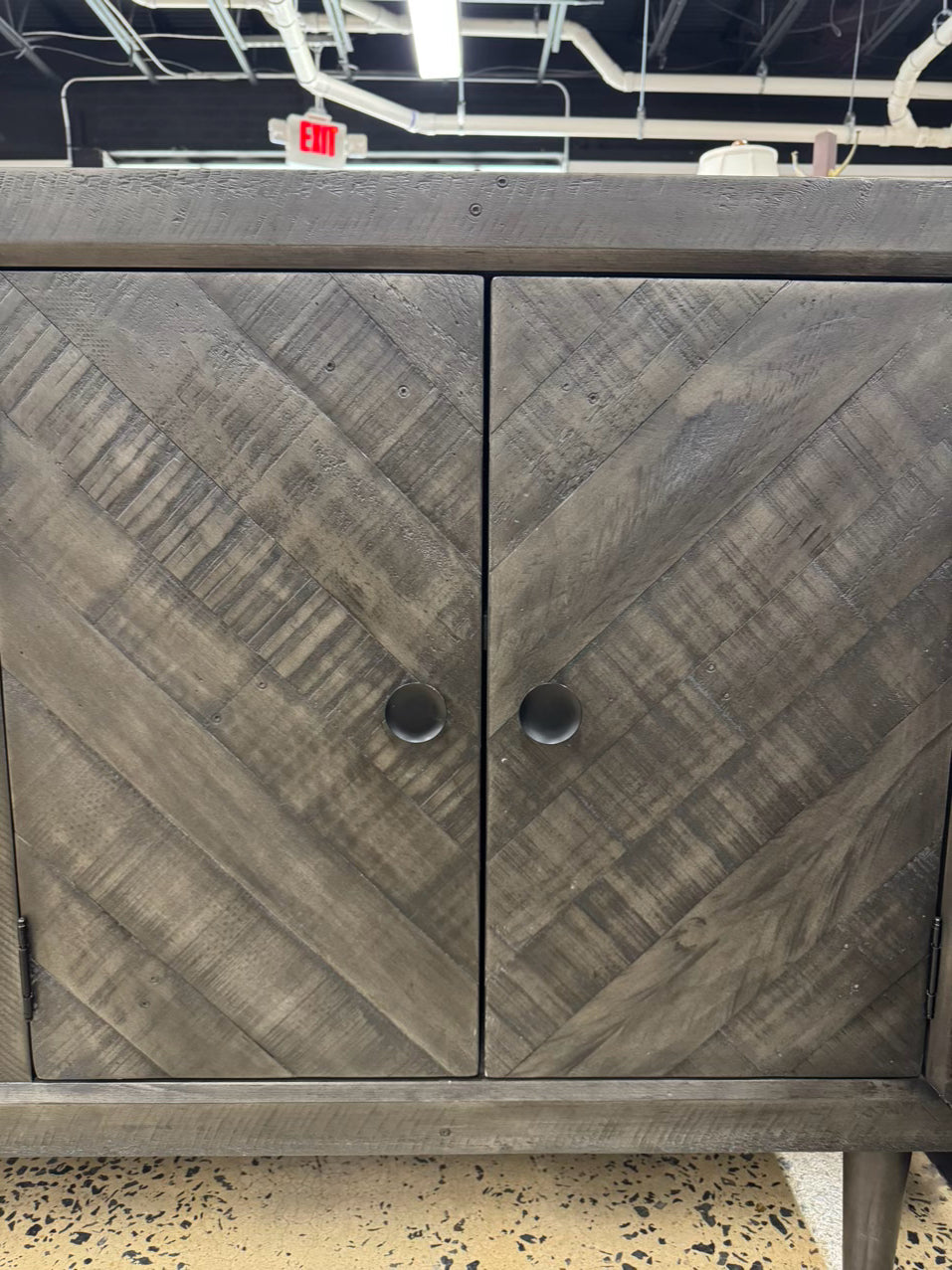 ASHLEY FURNITURE Dark Gray Wood Server