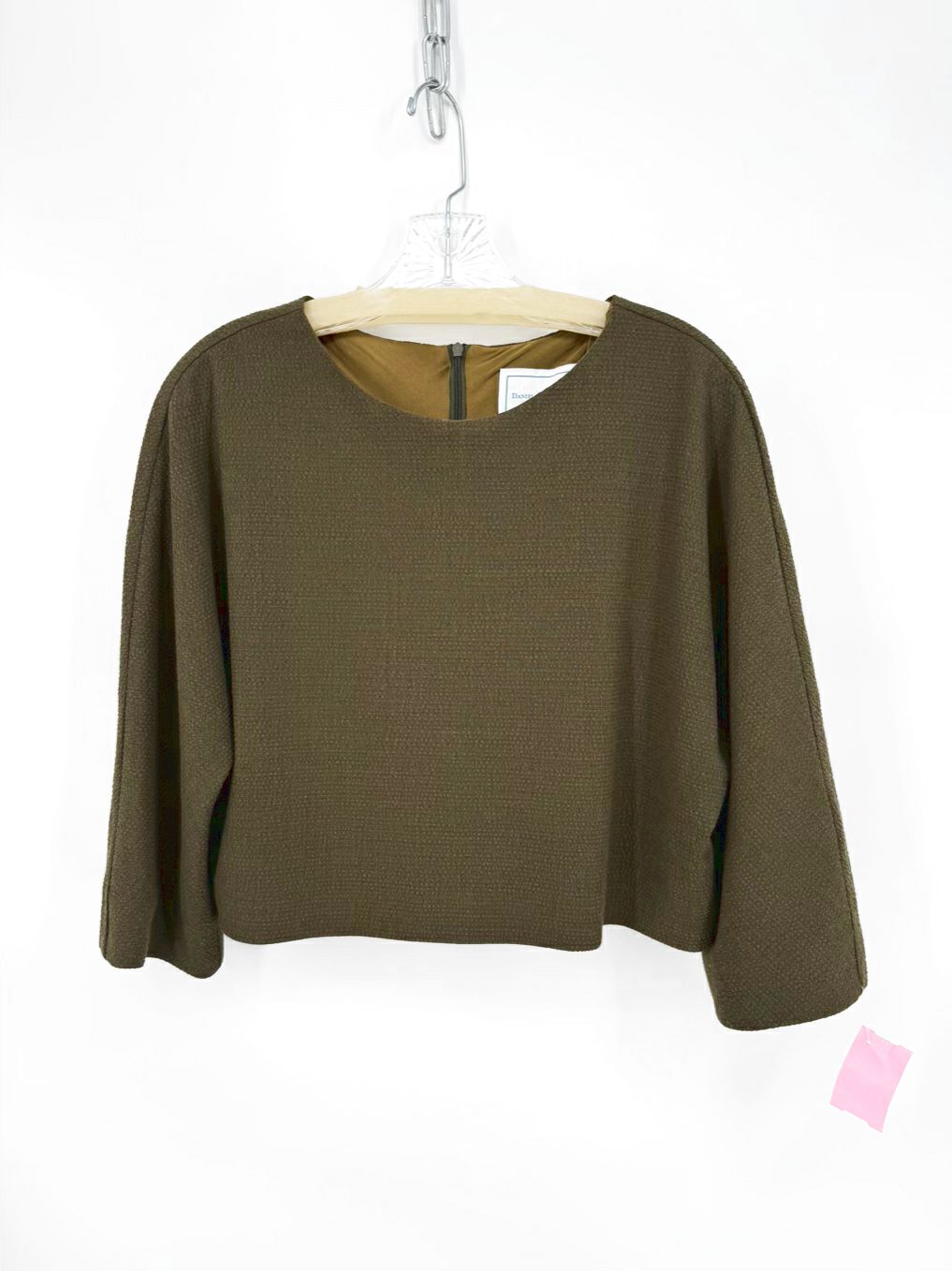 DANIELLE ROLLINS Wmn's Size M Forest Green Wool Blouse