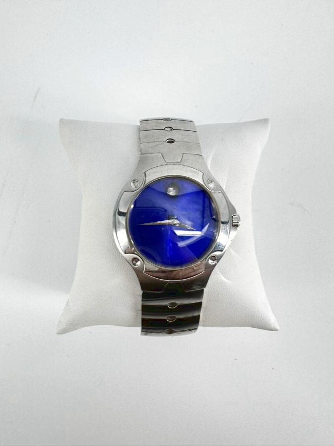 MOVADO Stainless Steel Blue Face Sports Edition Watch