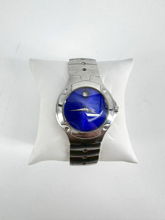 MOVADO Stainless Steel Blue Face Sports Edition Watch