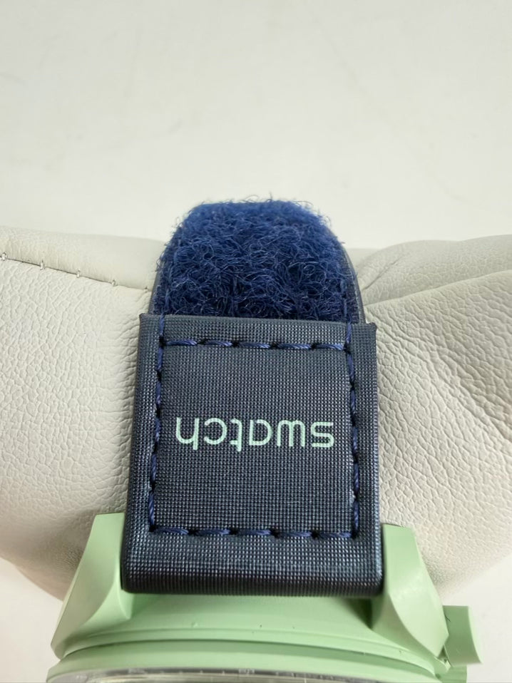 SWATCH X OMEGA Aqua & Blue Watch w/ Box