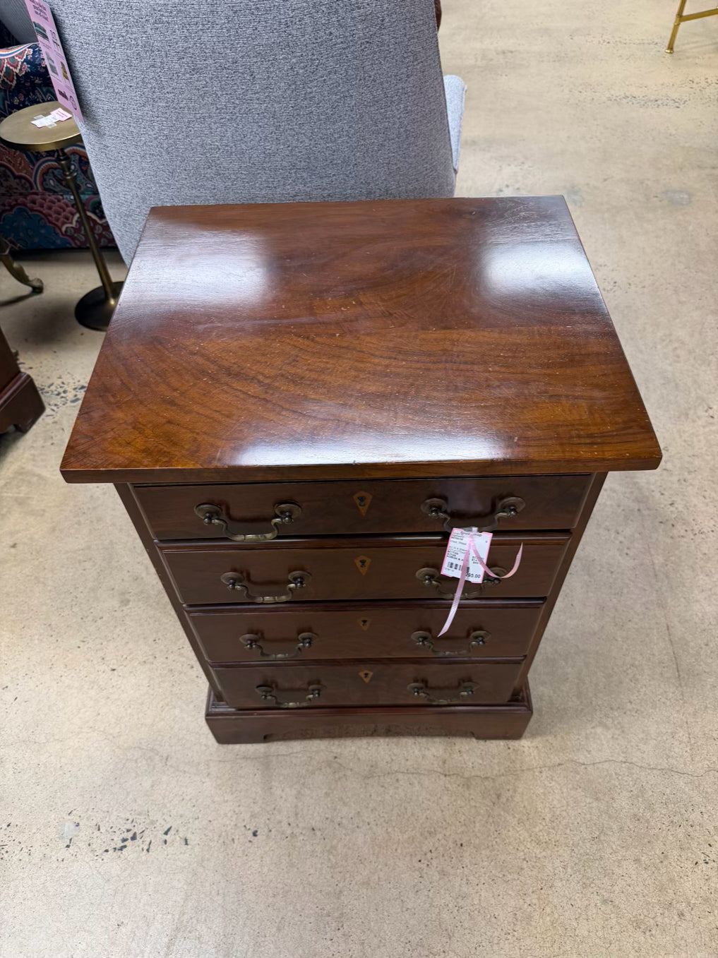 BENBOW Wood 4 Drawer Nightstand