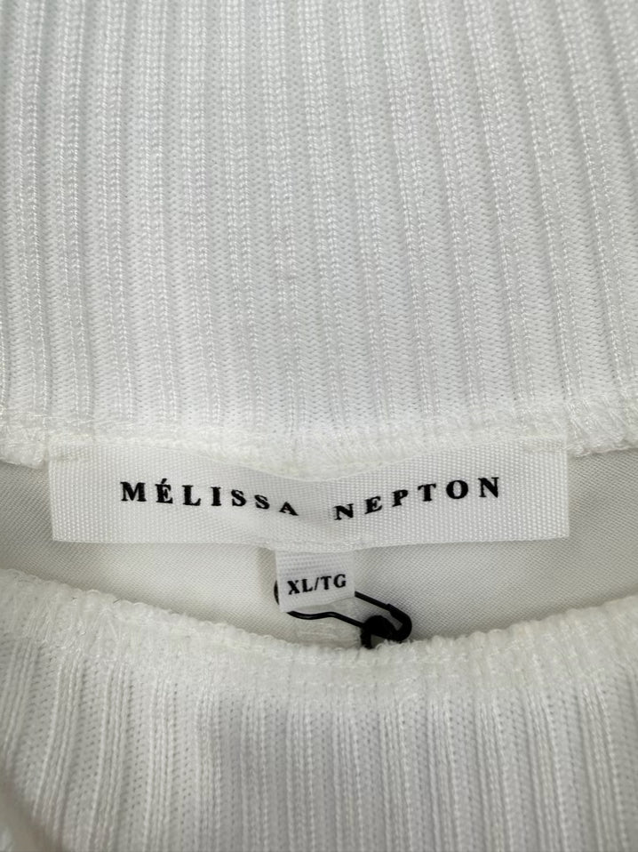 MELISSA NEPTON Size XL Off White Knit Top NWT