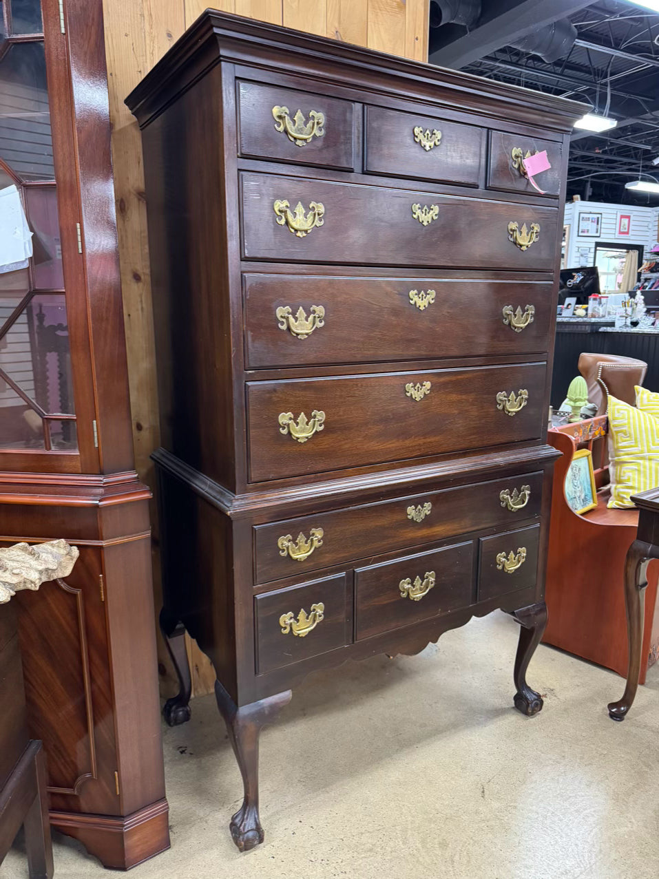 JOHN STUART INC. Wood Ball & Claw 8-Drawer Highboy