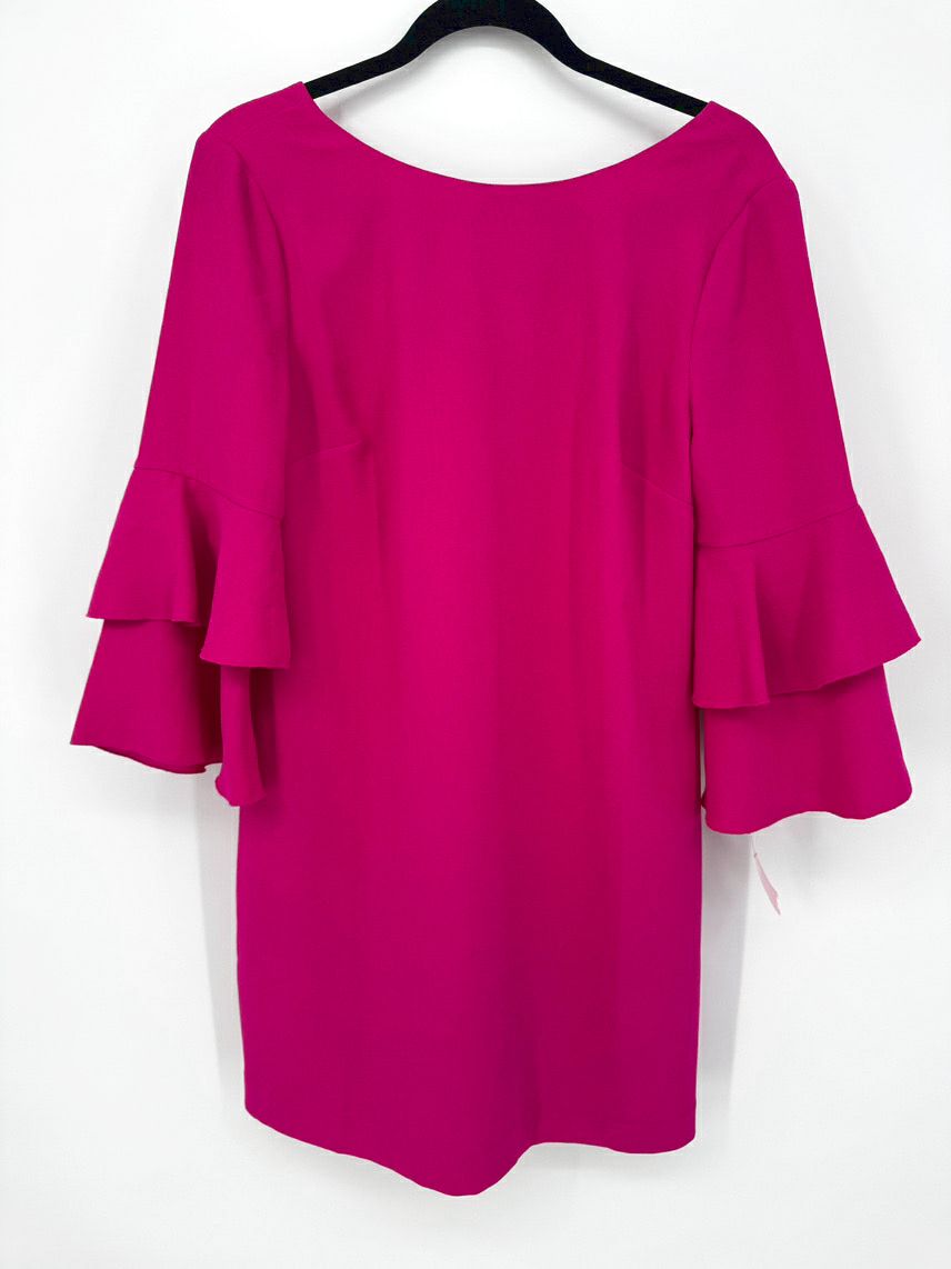 TRINA TURK Size 8 Pink Ruffle Sleeve Dress NWT