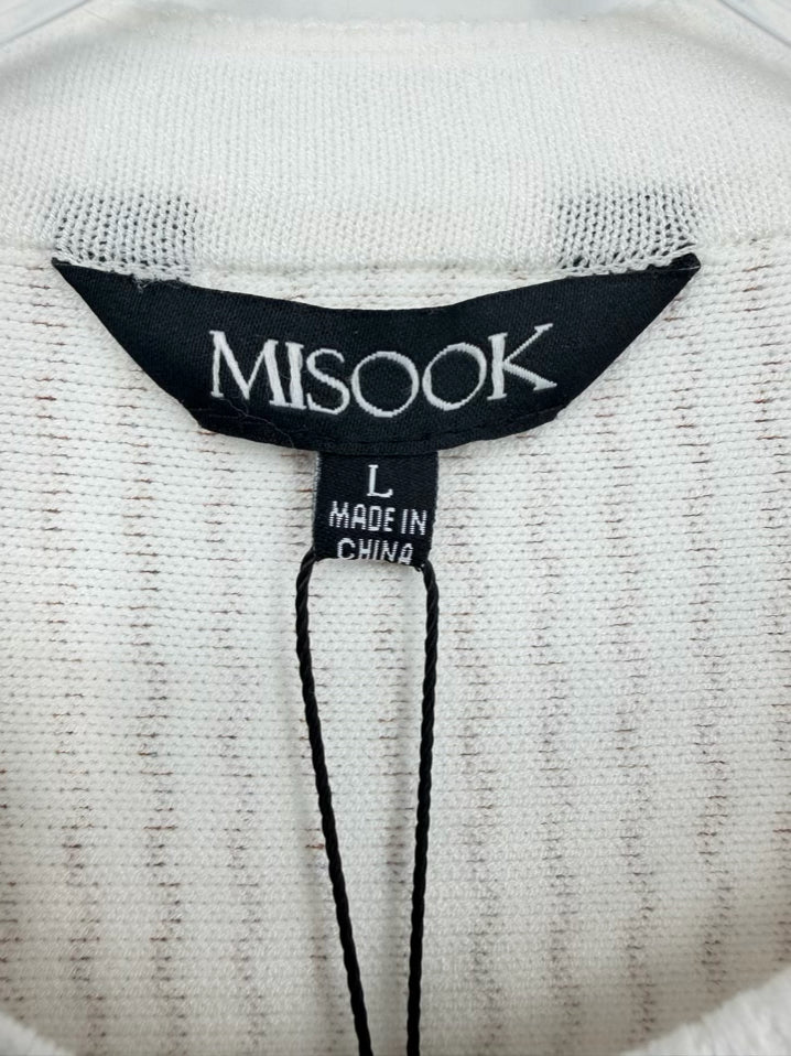 MISOOK Size L Cream Knit Cardigan NWT