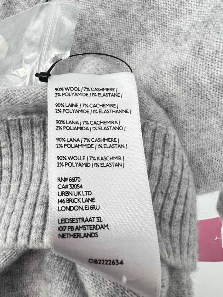 FREE PEOPLE Size M Gray Wool Blend Cardigan NWT