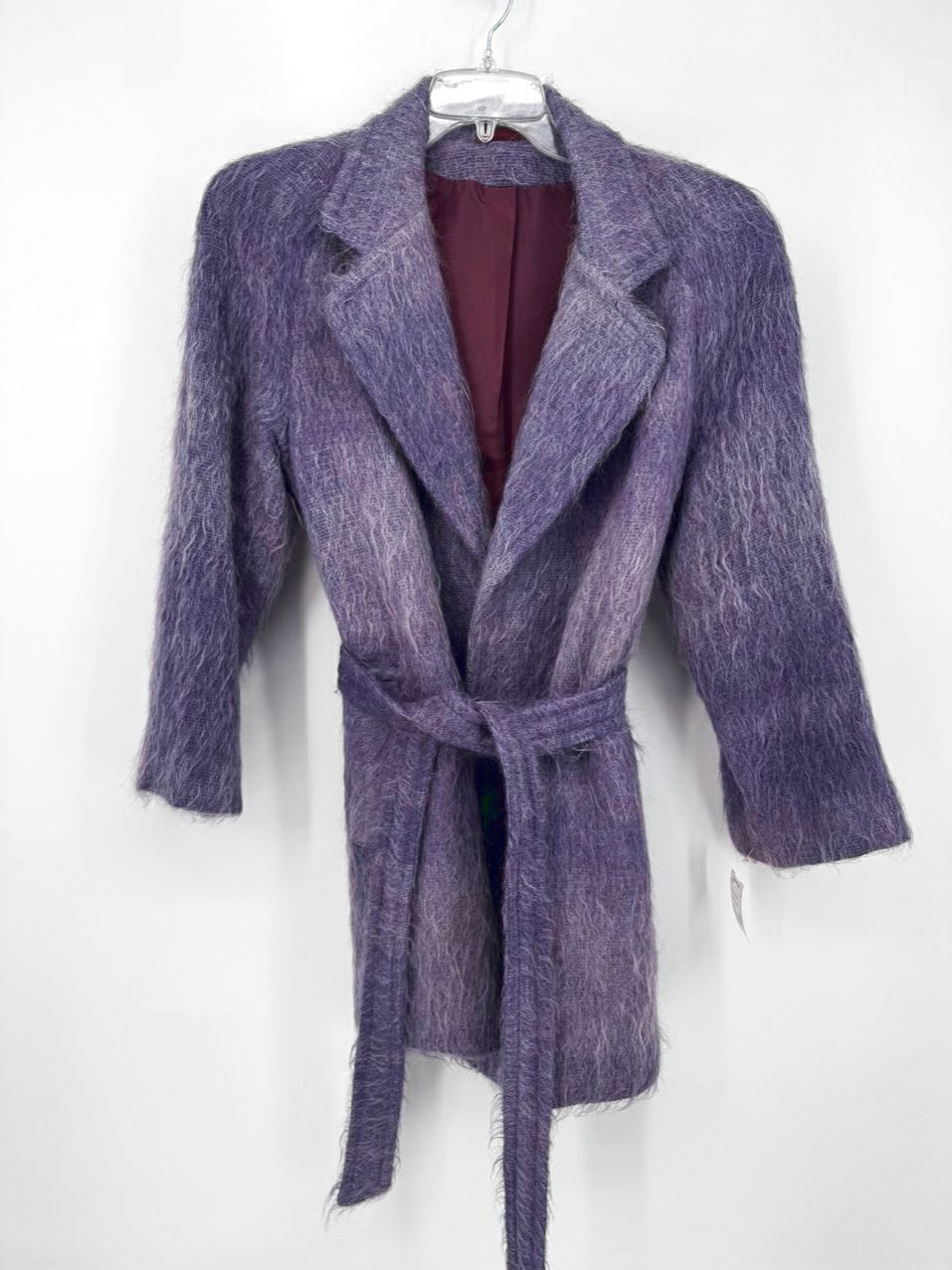 ANDREW STEWART Size XL Purple Wool & Mohair Coat