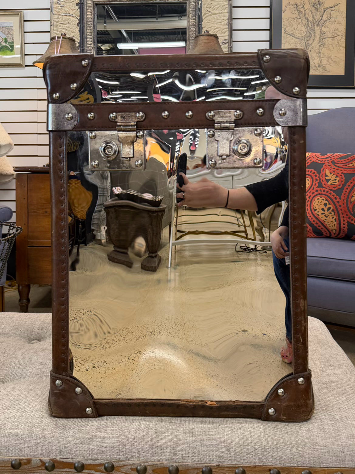 BOND ST. LONDON Timothy Oulton Steamer Steel & Leather Trunk