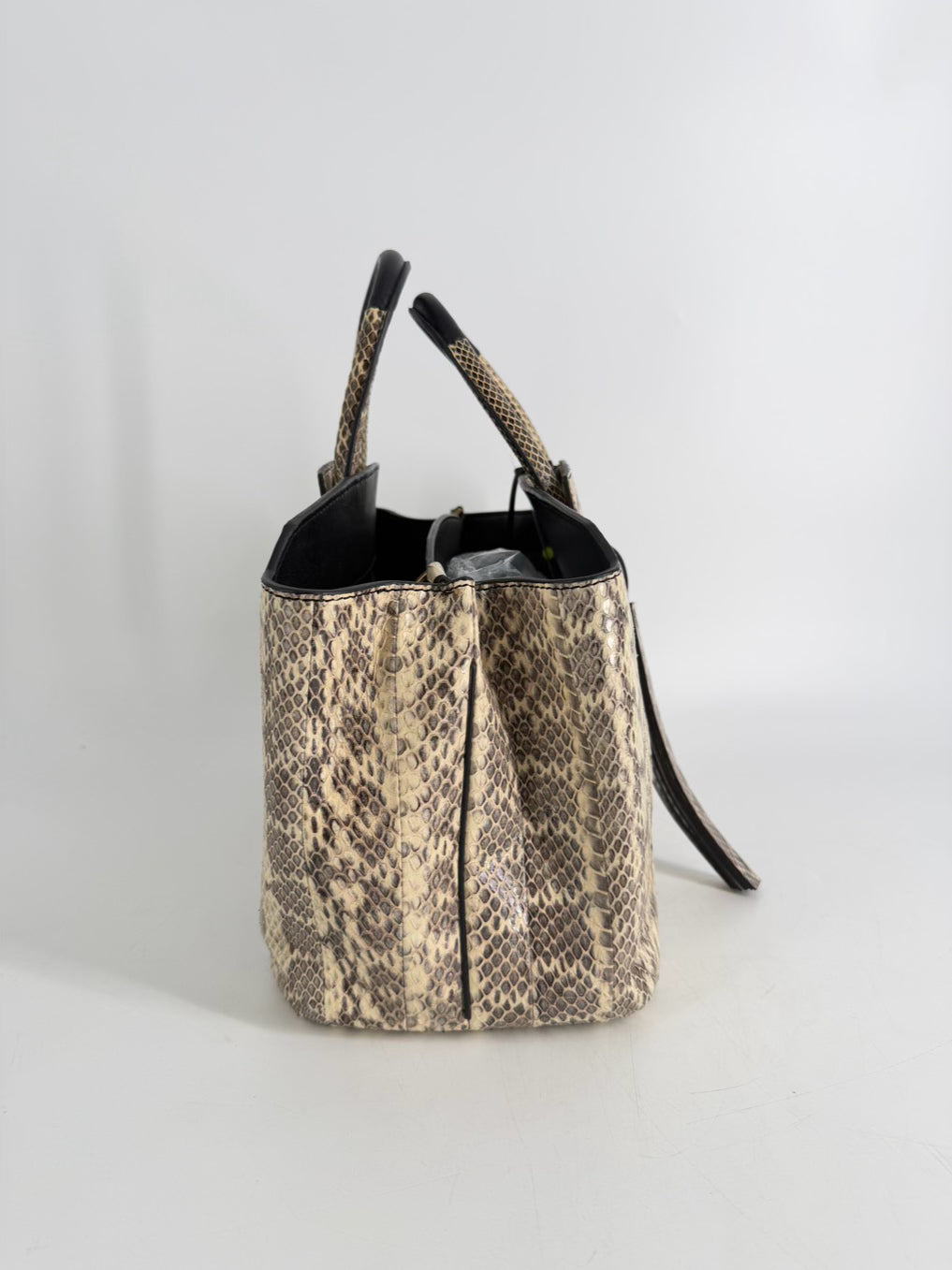 BRIAN ATWOOD Taupe Snakeskin Purse