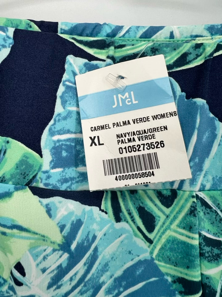 J MCLAUGHLIN Size XL Blue & Green Print Pants NWT