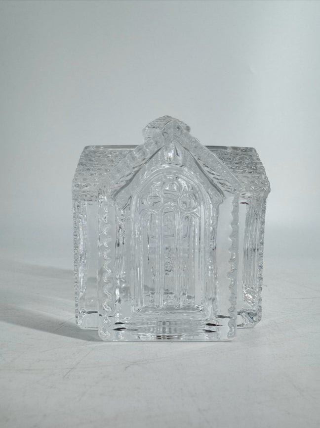 WATERFORD Clear Crystal Church Figurine