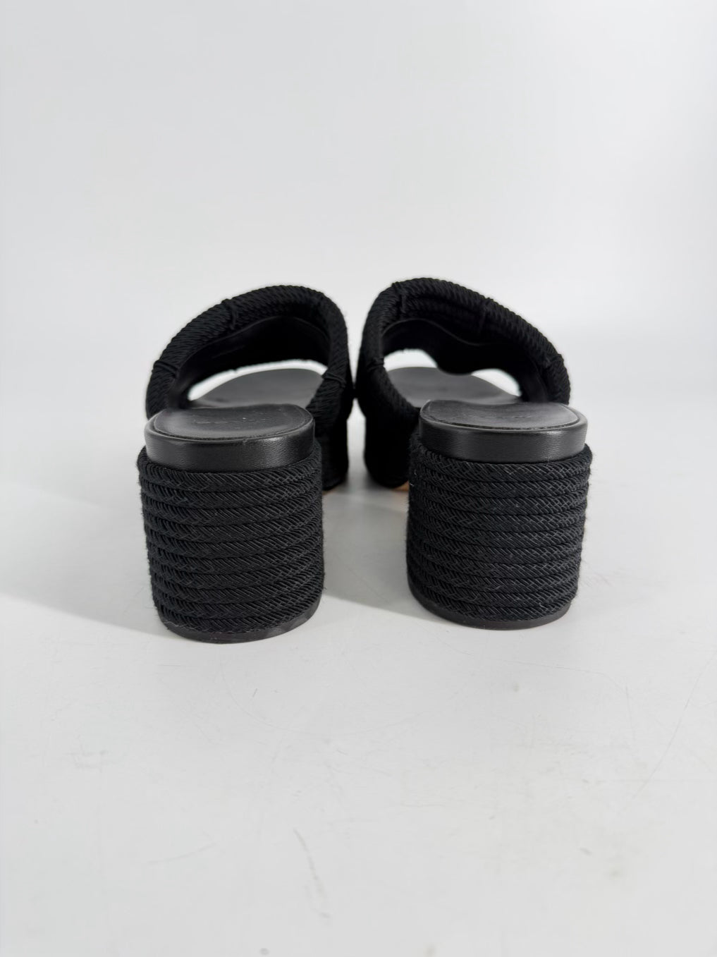 VINCE Size 40 Black Mesh Platforms