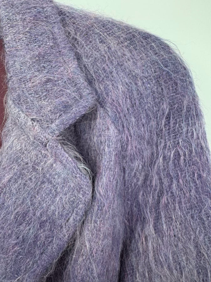 ANDREW STEWART Size XL Purple Wool & Mohair Coat