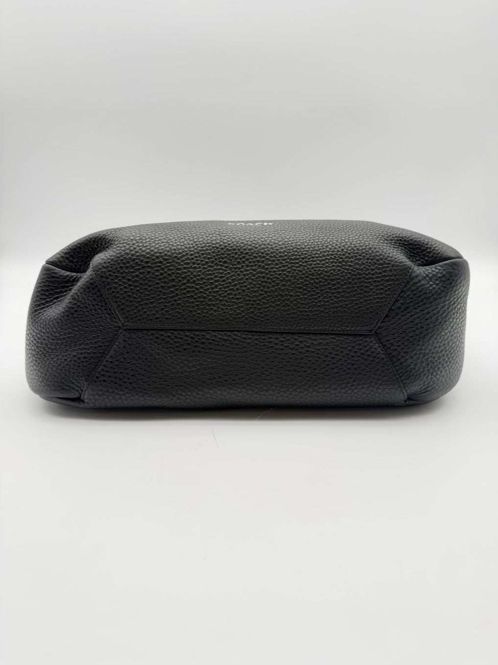 COACH Black Leather Hobo Bag