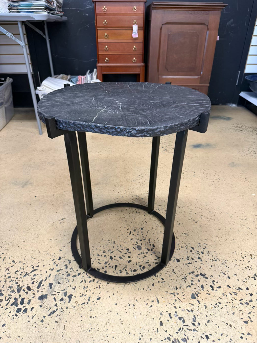 Black Metal Occasional Side Table