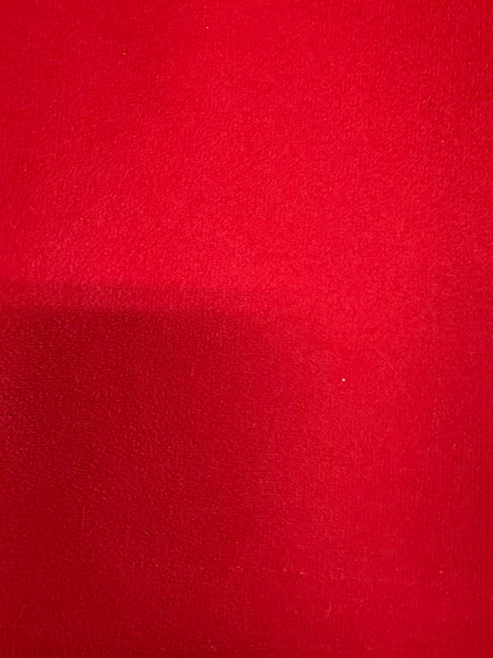 Red Fabric & Metal Orange Slice Chair & Ottoman
