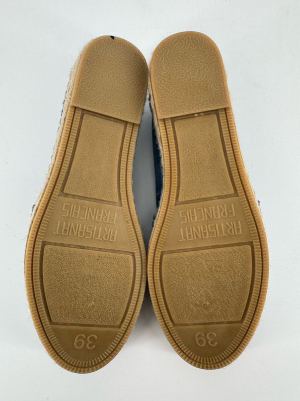 INKERMAN Size 39 Blue Suede Mackinac Island Espadrilles