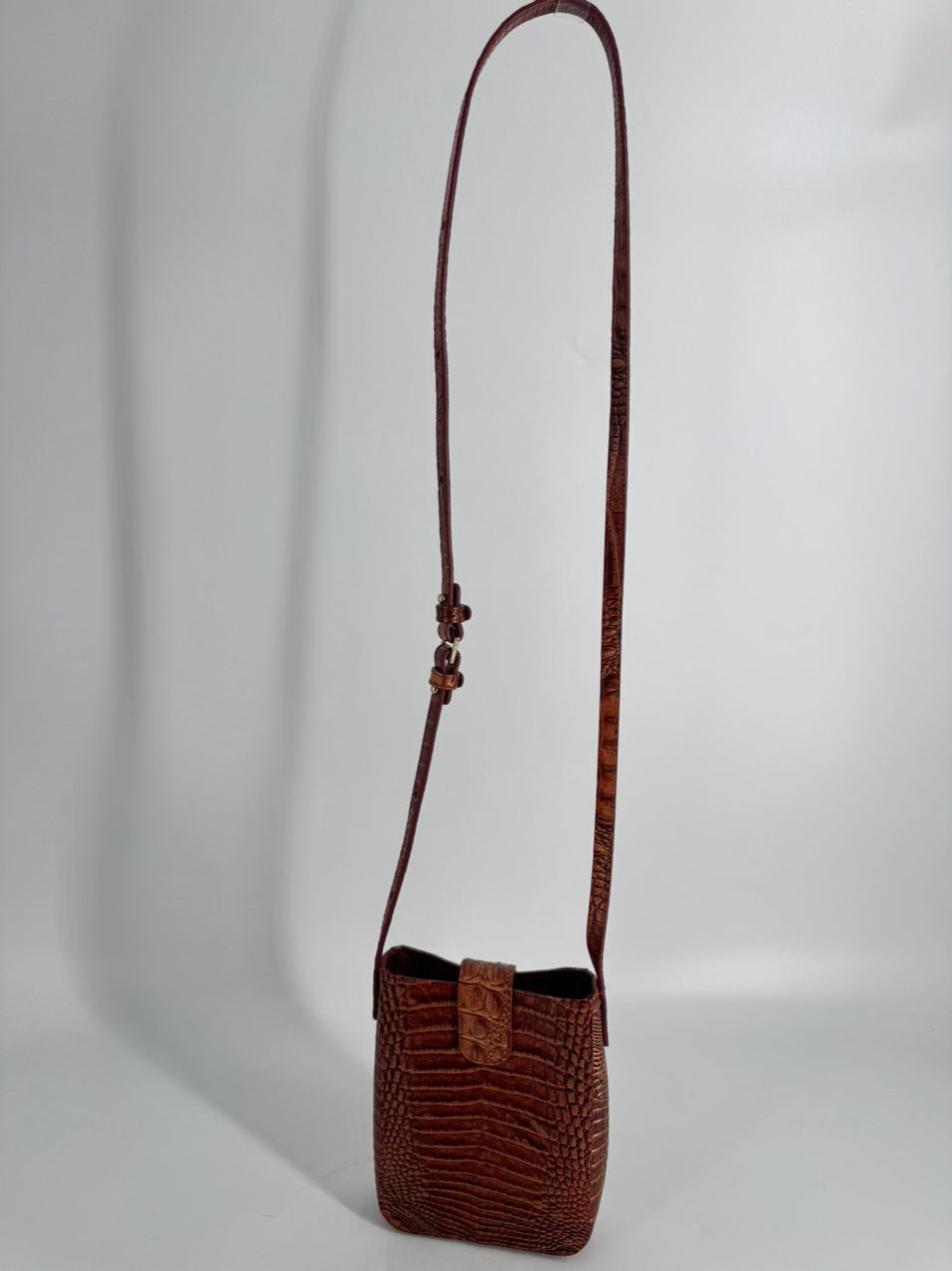 BRAHMIN Copper Embossed Leather Crossbody Bag