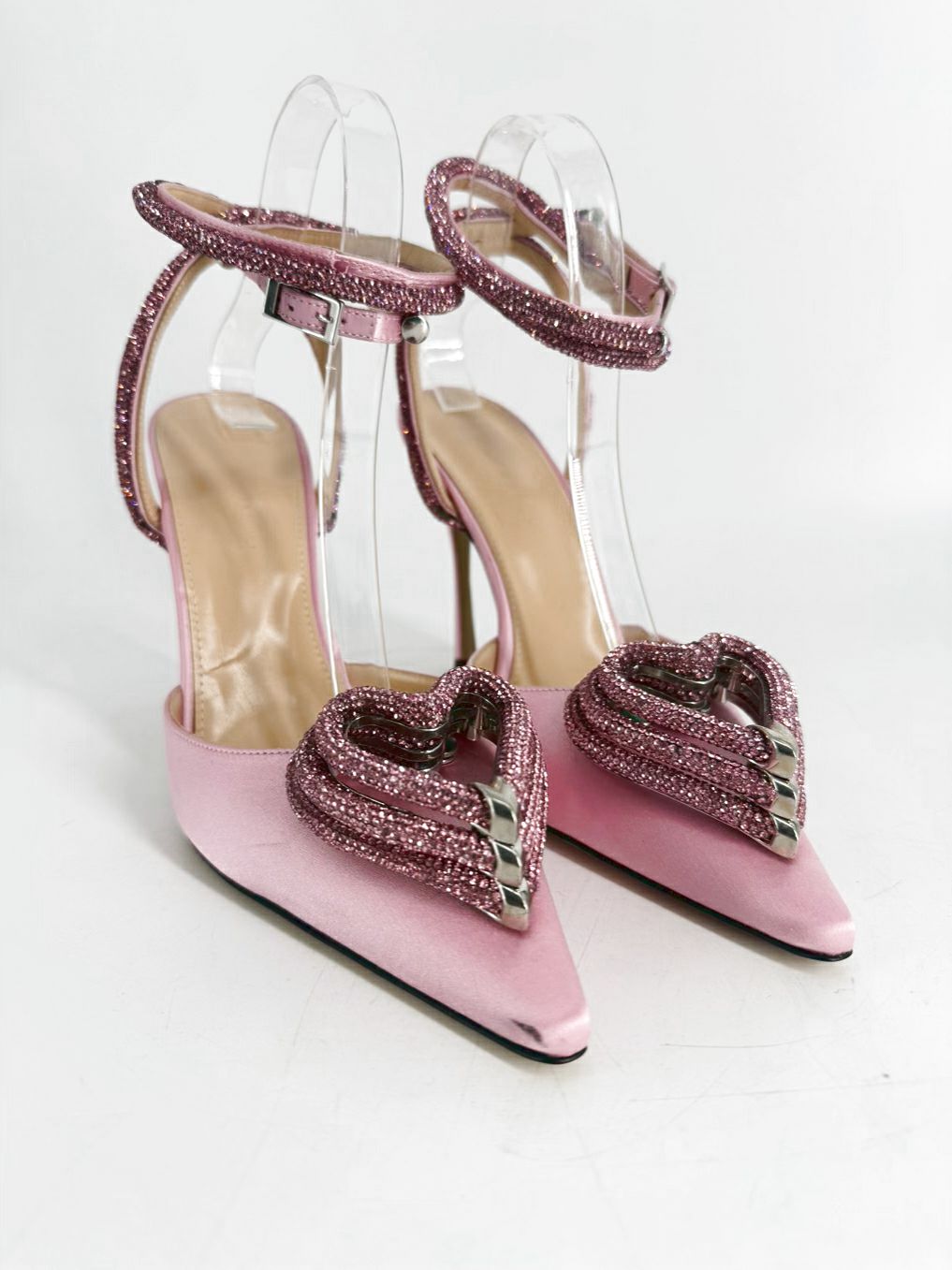 MACH & MACH Size 40 Pink Rhinestone Pumps