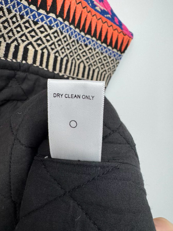 XIRENA Size S Black & Orange Belted Vest