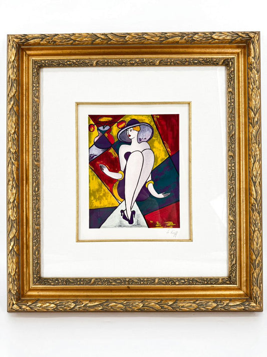 LE KINFF "Debbie" Serigraph in Gold Frame