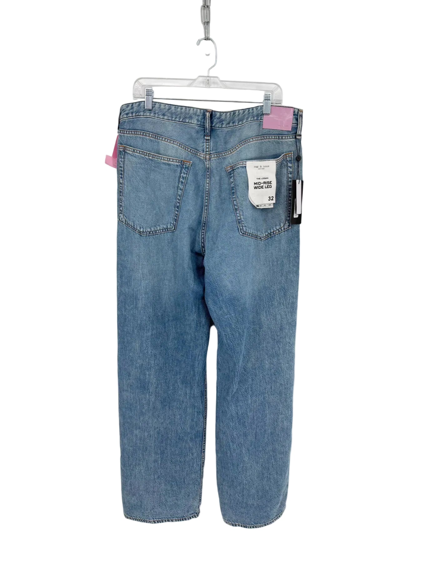 RAG & BONE Wmn's Size 32 Blue Denim Wide Leg Jeans NWT
