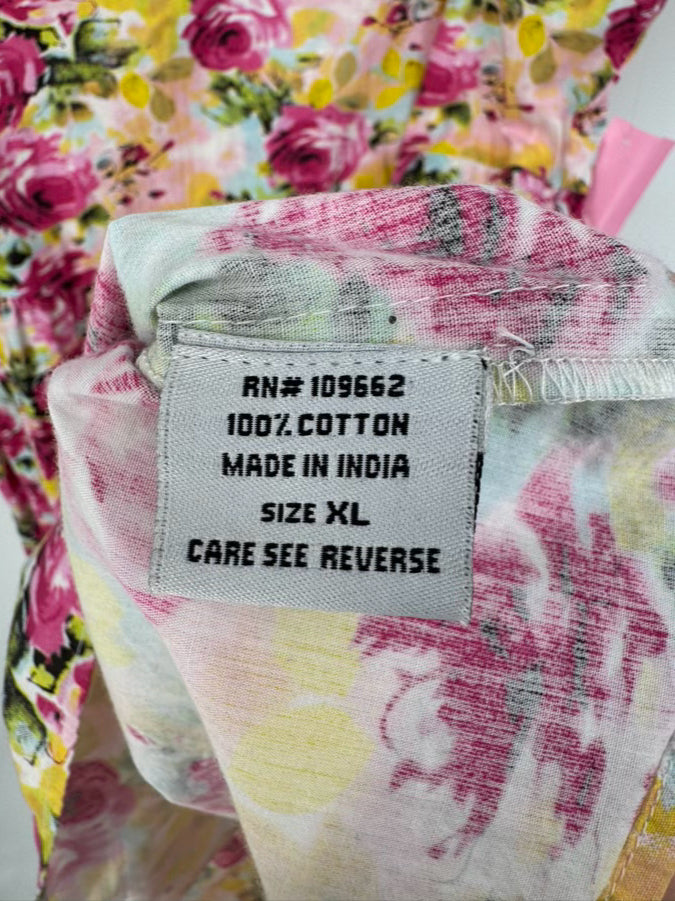 TULIP Size XL Pink & Yellow Floral Dress NWT