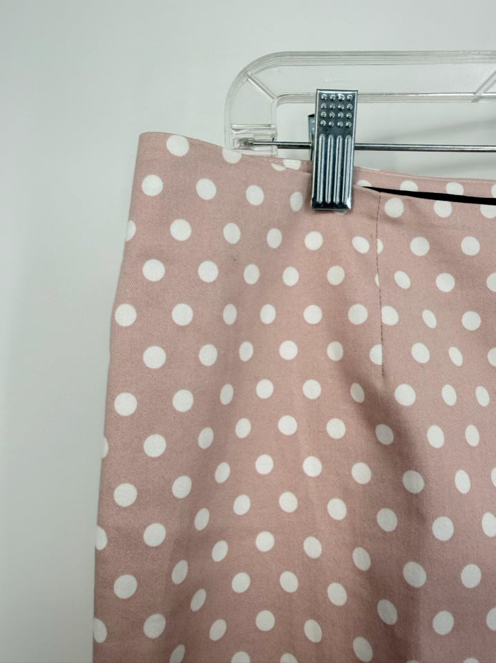 PESERICO Size 48 Blush Print Polka Dot Pants