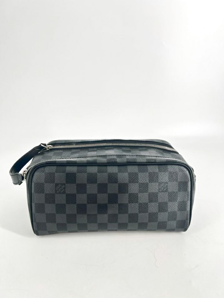 LOUIS VUITTON Gray Monogram Coated Canvas Toiletry Bag