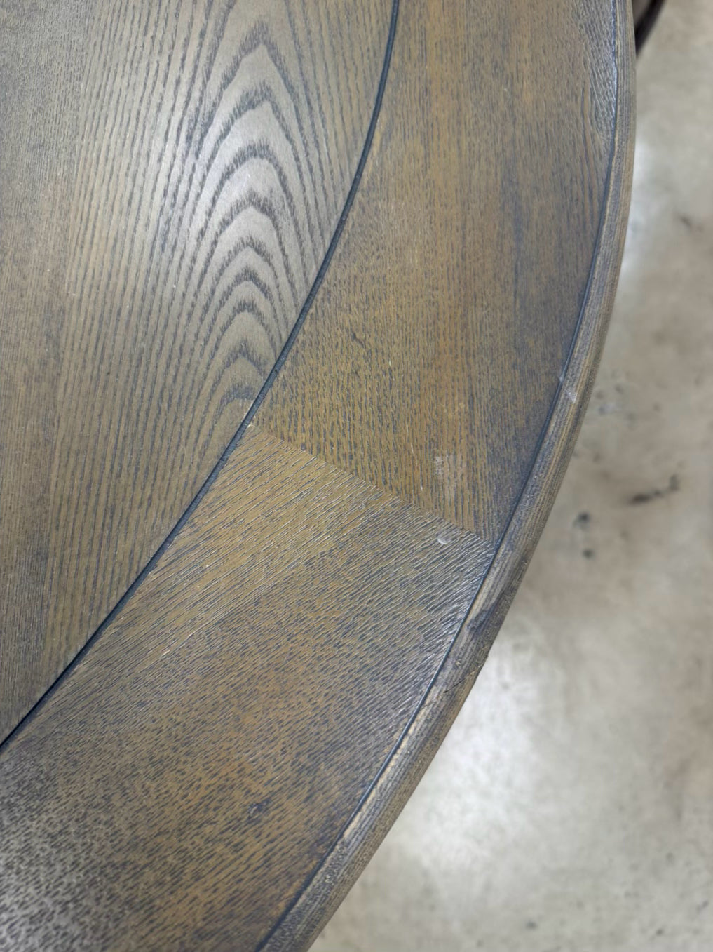 Cream & Tan Pedestal Dining Table