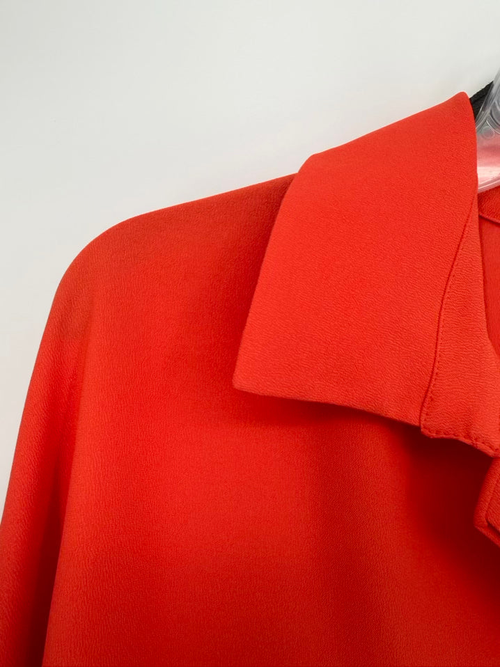 PERLAVERA Size Wmn's O/S Orange Blouse