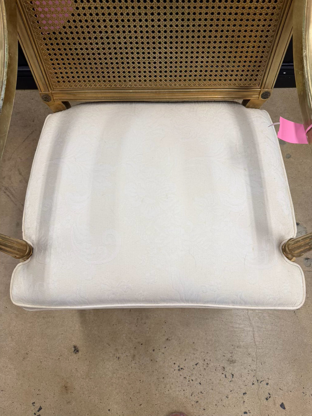 Gold Wood & Cane French Chair