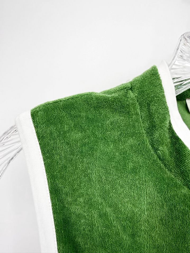 KULE Wmn's Size S Green Terry Cloth Mini Sleeveless Dress