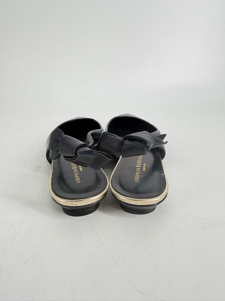 LOEFFLER RANDALL Size 8 Black Leather Flats