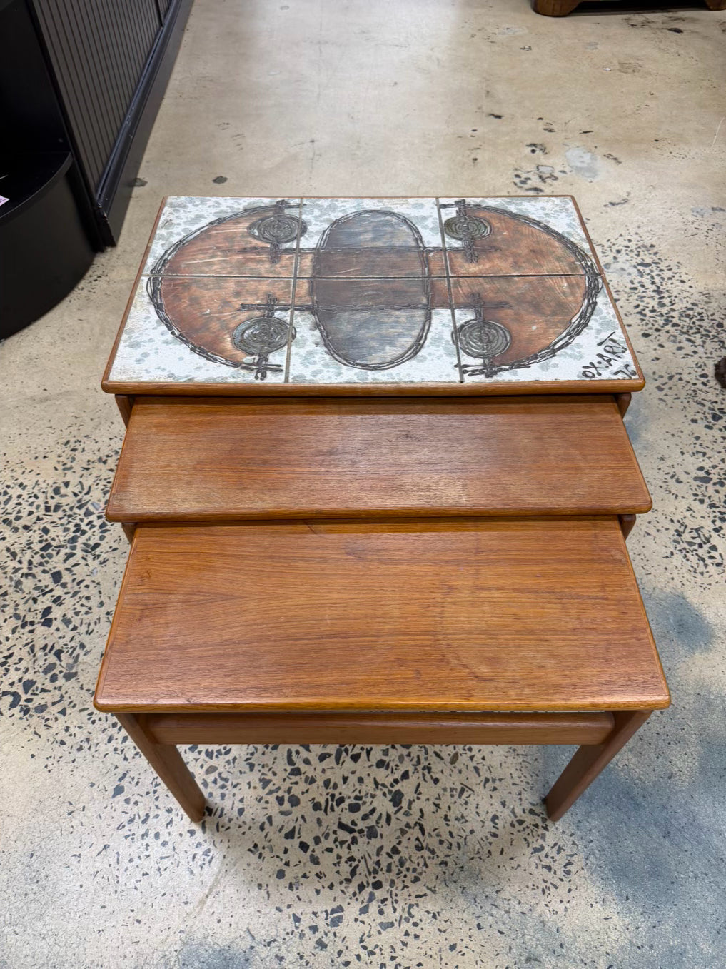XO Teak Nesting Tables Made In Denmark