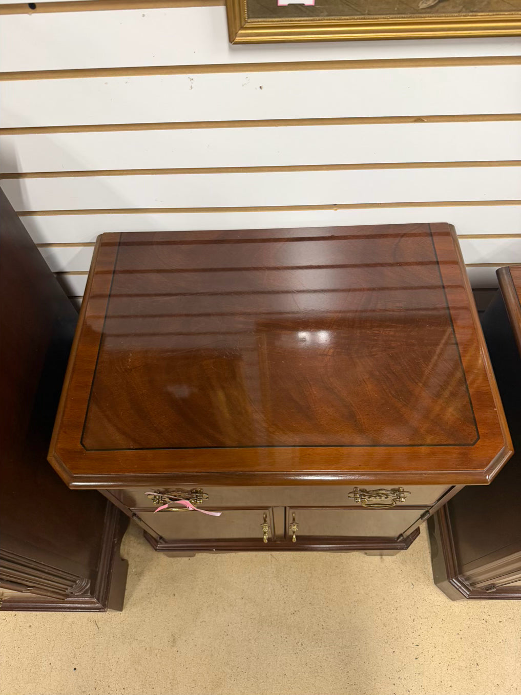 DREXEL Dark Mahogany Chippendale Nightstand