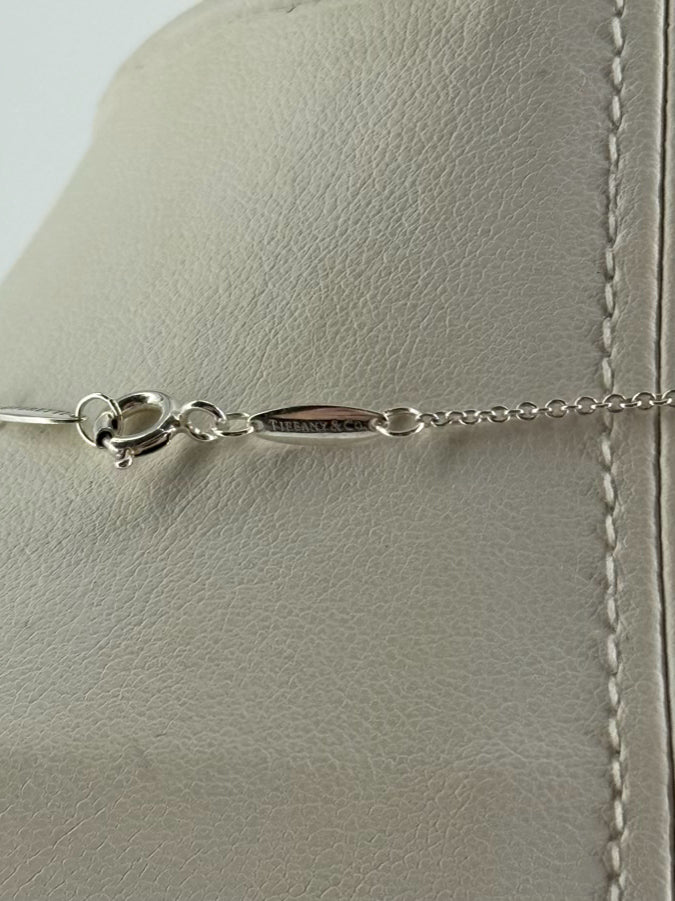 TIFFANY & CO. ELSA PERETTI STERLING SILVER Infinity Cross Pendant Necklace
