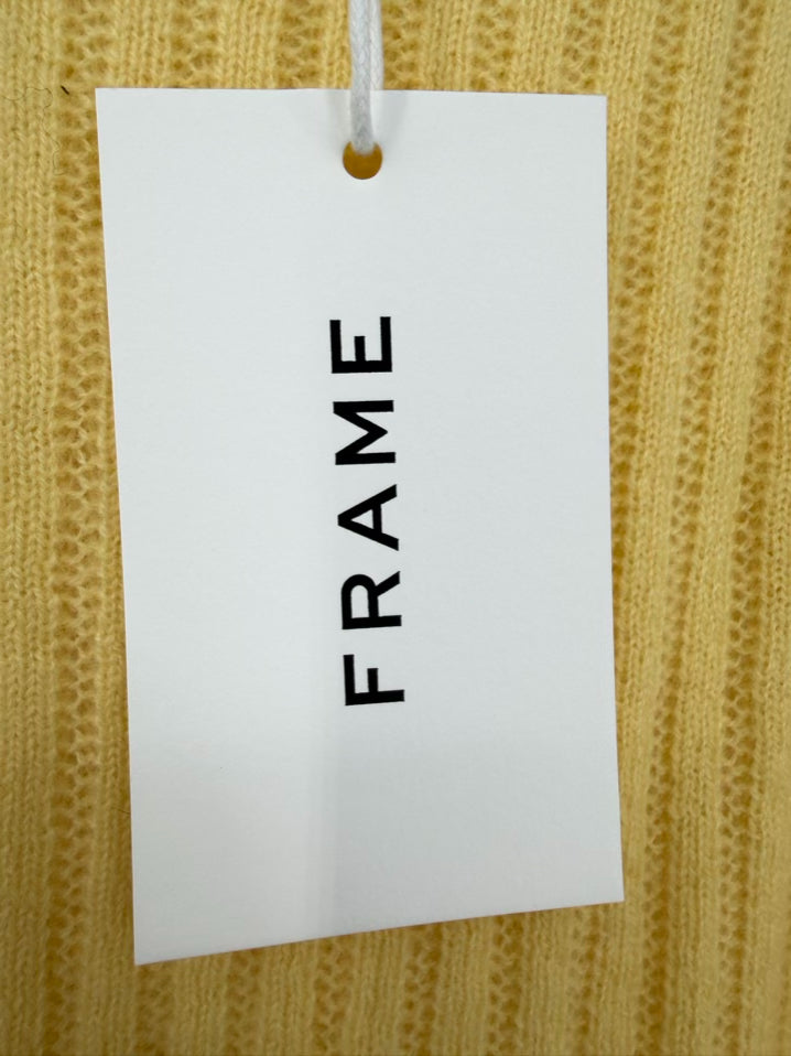 FRAME The Cashmere Sunbeam Wmn's Size S Canary Cashmere Sweater NWT