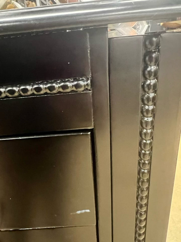 Black Wood Jewelry Cabinet w/ 6 Drawers