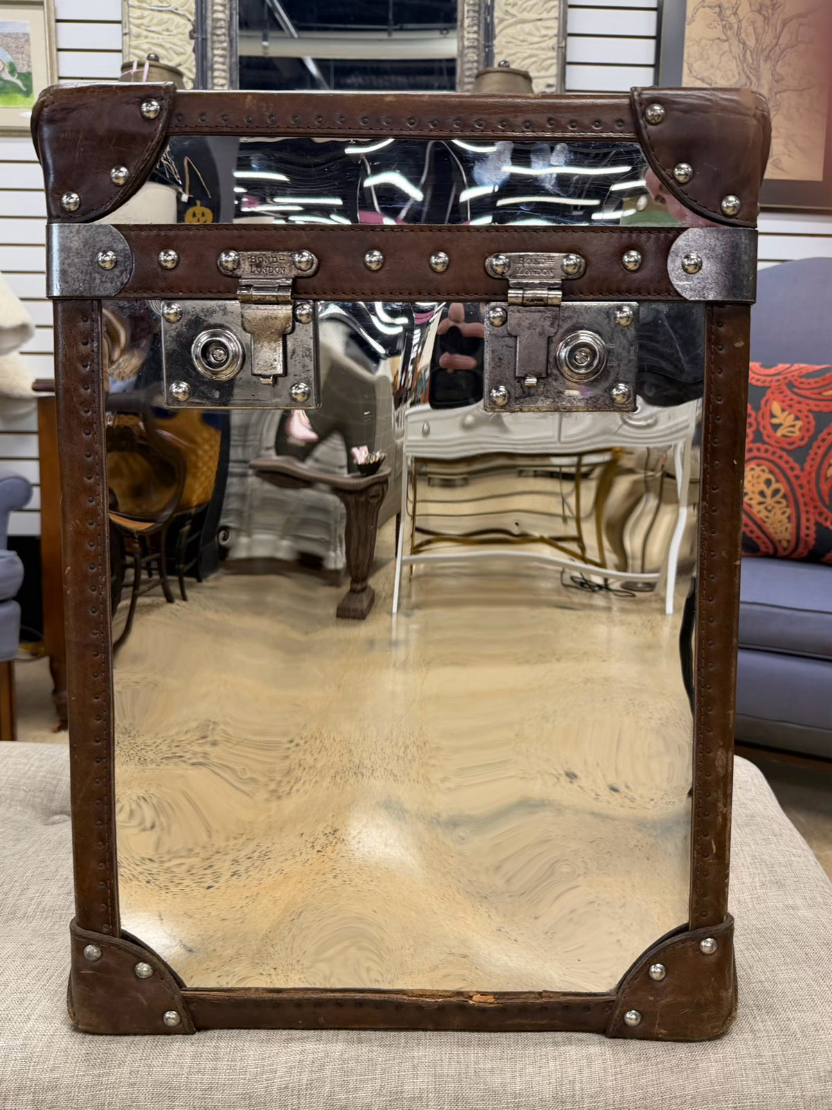 BOND ST. LONDON Timothy Oulton Steamer Steel & Leather Trunk