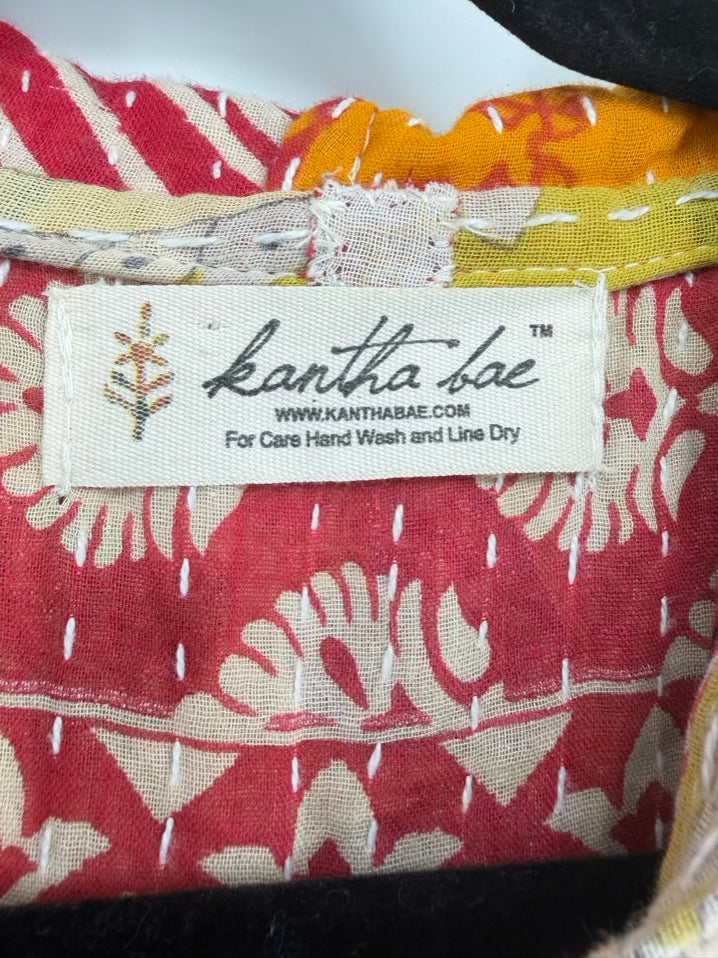 KANTHA BAE Size Wmn's Free Size Beige Hooded Print Belted Jumpsuit
