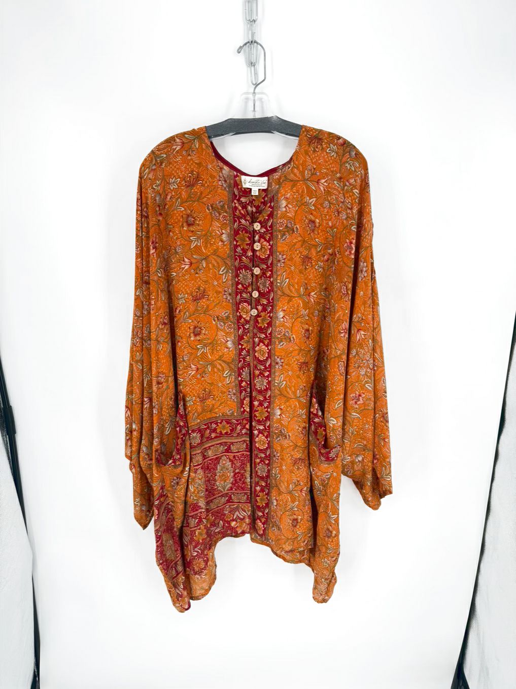 KANTHA BAE Size Wmn's Free Size Pumpkin Print Floral Tunic
