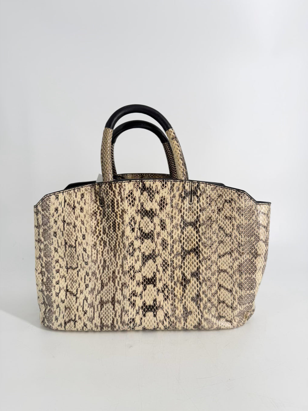BRIAN ATWOOD Taupe Snakeskin Purse