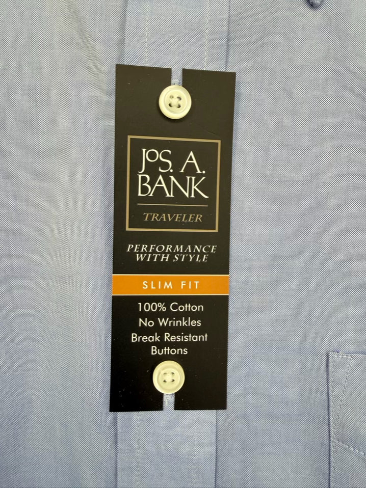 JOS. A. BANK Size 34 Blue Long Sleeve Shirt NWT