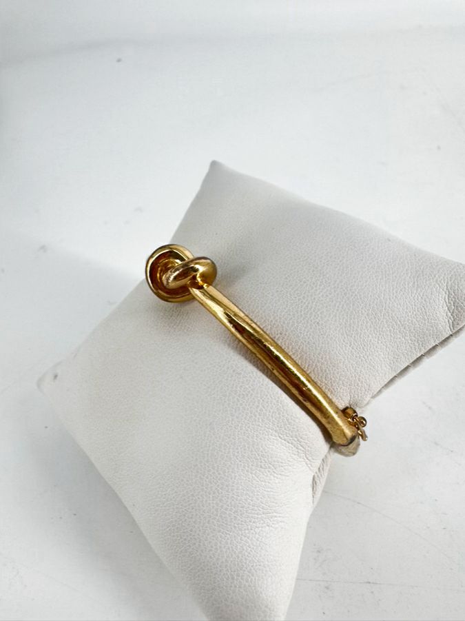 KATES SPADE Gold Tone Knot Bangle Bracelet