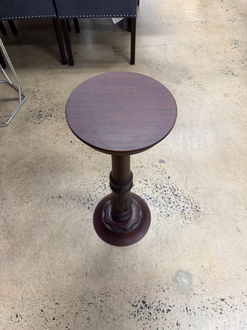 Wood Small Round Plant Stand