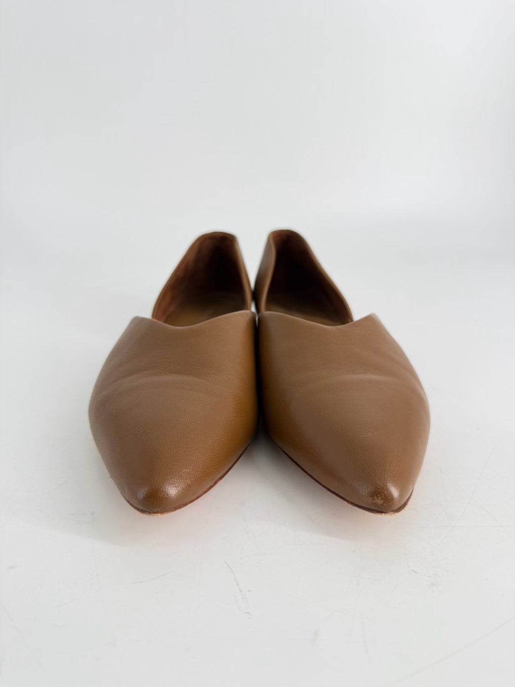 VINCE Size 8.5 Chestnut Leather Mules