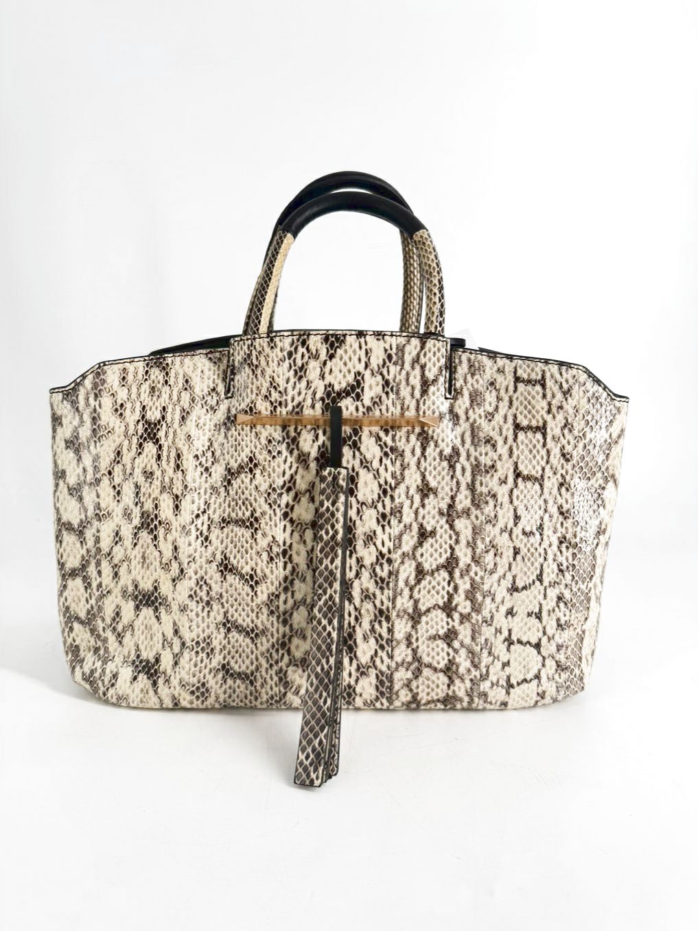 BRIAN ATWOOD Taupe Snakeskin Purse