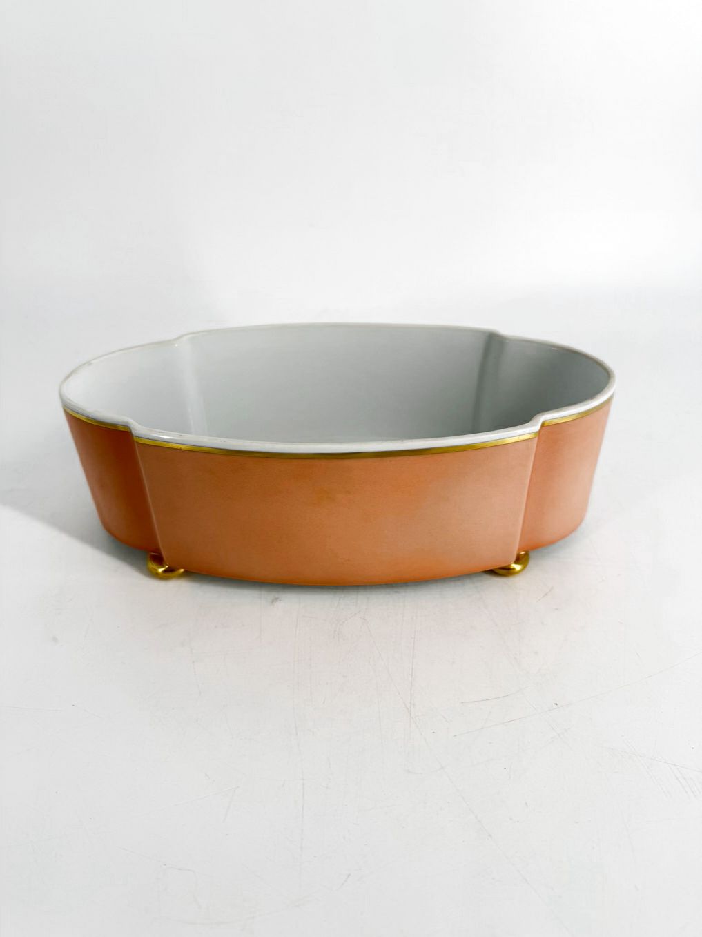 MOTTAHEDEH Peach Ceramic Vista Alegre Bowl